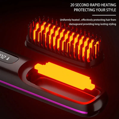 Cordless Hair Straightening Brush – Perfect Hair Anytime, Anywhere! - 60% OFF