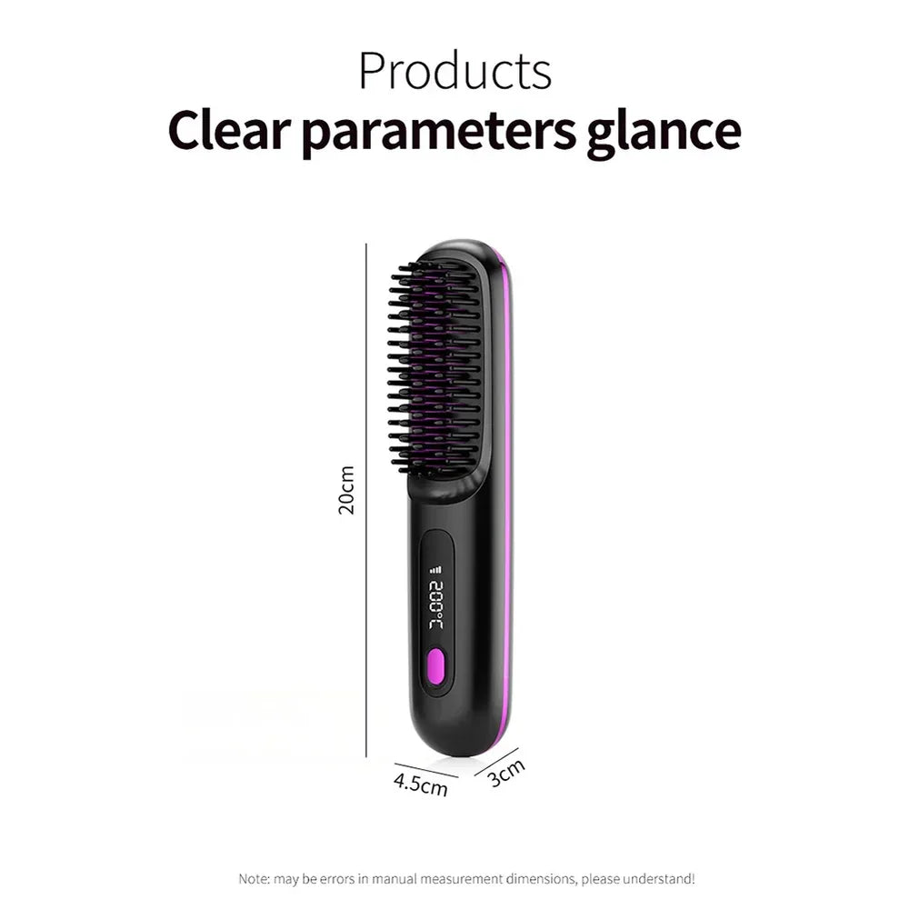 Cordless Hair Straightening Brush – Perfect Hair Anytime, Anywhere! - 60% OFF