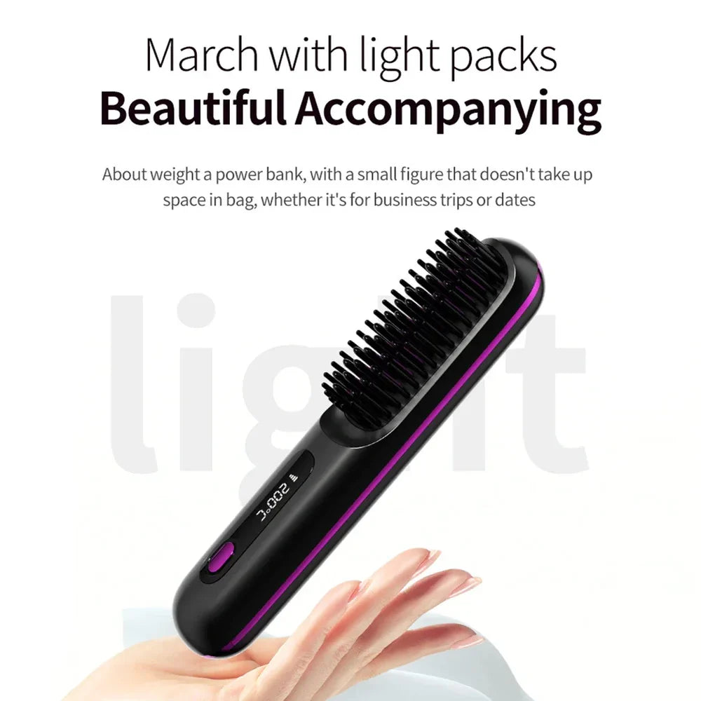 Cordless Hair Straightening Brush – Perfect Hair Anytime, Anywhere! - 60% OFF