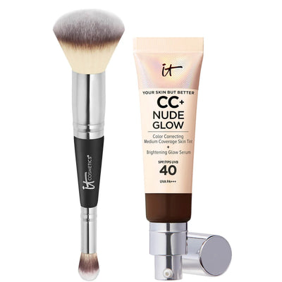 LuminEssence Veil + Radiant Perfection, Weightless Protection - 50% OFF + Free Brush