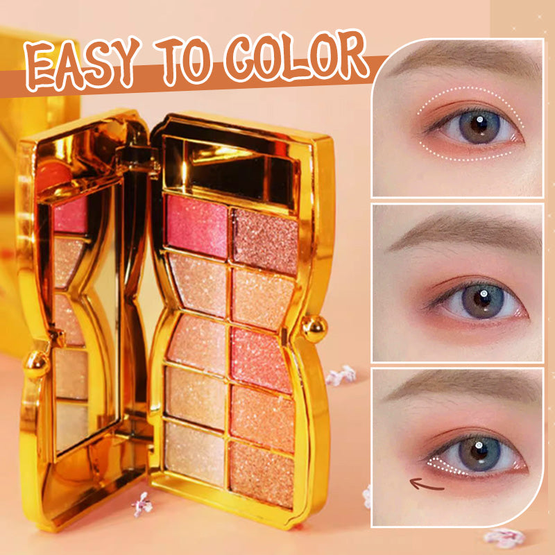 1 + 1 FREE -  GlamWhirl 10-Color Glitter Eyeshadow Palette – Dazzle Every Look, Every Time