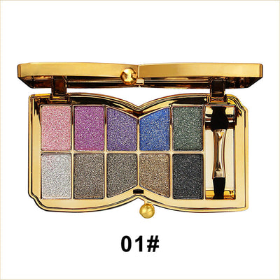 1 + 1 FREE -  GlamWhirl 10-Color Glitter Eyeshadow Palette – Dazzle Every Look, Every Time