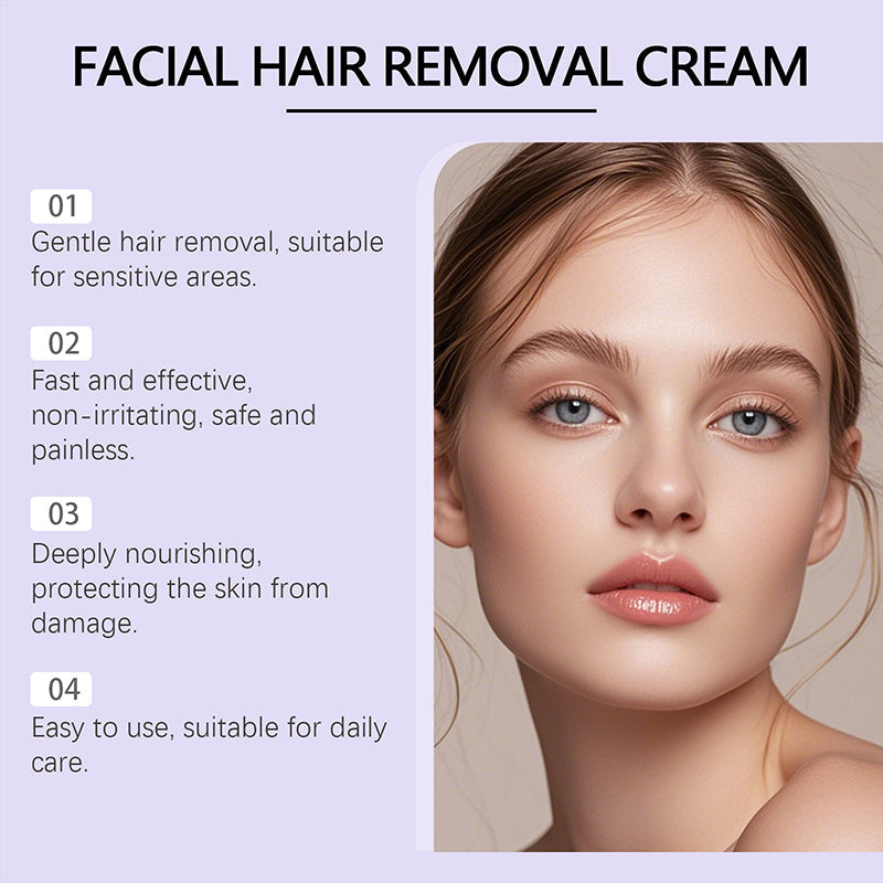 SilkEase Facial Hair Removal Cream – Smooth Skin, Zero Pain - 50% OFF